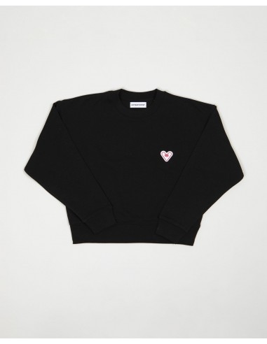 SWEATSHIRT PATCH WOMEN - Black pas chere