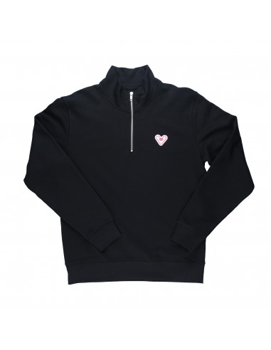 SWEATSHIRT PATCH 1/4 ZIP - Black l'évolution des habitudes 