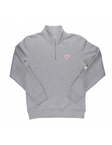 SWEATSHIRT PATCH 1/4 ZIP - Heather Grey pour bénéficier 