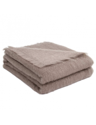 Plaid - MOHAIR UNI TAUPE Jusqu'à 80% De Réduction