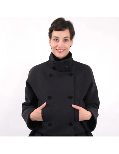 Manteau RECTO VERSO - Laine Noire Véritable concentré