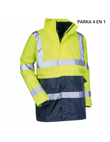 LMA - Prevention - Parka de Travail Haute Visibilité 4 en 1 - 2 coloris l'achat 