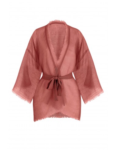 VESTE KIMONO RENATA ETAMINE DE LAINE - POTTER CLAY de votre