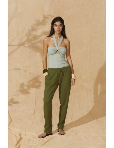 PANTALON ANGIE - OLIVE GREEN livraison gratuite