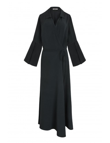 ROBE QLARA SOIE - ARDOISE vente chaude votre 