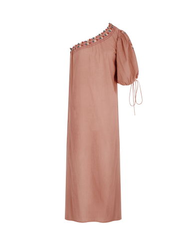 ROBE CORALINE BRODEE - BLUSH COMBO soldes