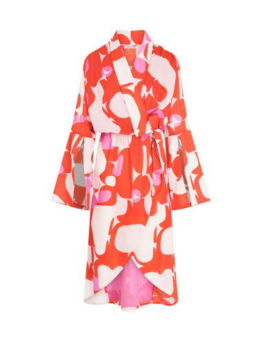 ROBE ANAE IMPRIME SEVENTIES - PINK pas cheres