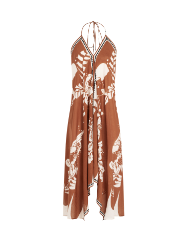 ROBE IVINA IMPRIME PALLADIO - CARAMEL Livraison rapide