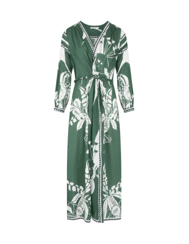 ROBE EMMANUELLE IMPRIME PALLADIO - ASPEN GREEN chez Cornerstreet bien 