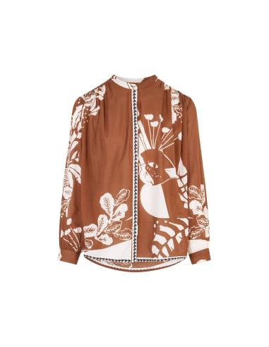 CHEMISE JOLINE IMPRIME PALLADIO - CARAMEL en ligne des produits 