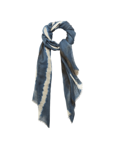 ETOLE TIE AND DYE ETAMINE DE LAINE - BLUE PRINT de technologie