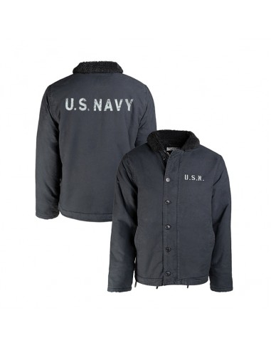 N1 US NAVY Deck jacket - Dark Blue - Dos inscription US NAVY en stock